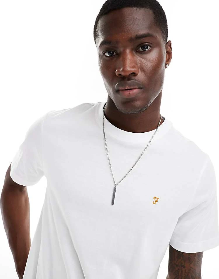 Farah Danny Cotton T-shirt In White For Men
