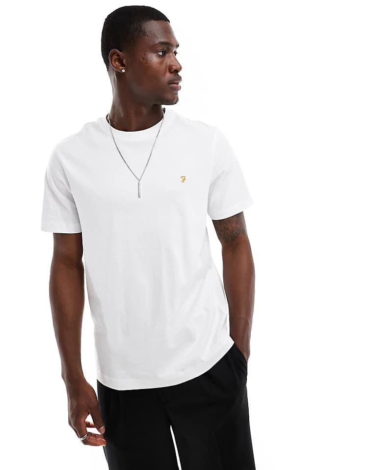 Farah Danny Cotton T-shirt In White For Men - Image 4