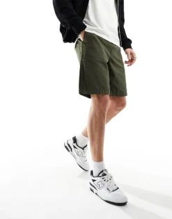 Farah Mayhew Canvas Shorts In Khaki For Men