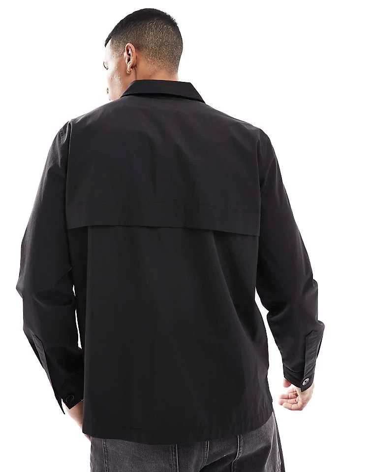 Farah Lamont Shacket In Black For Men - Image 4