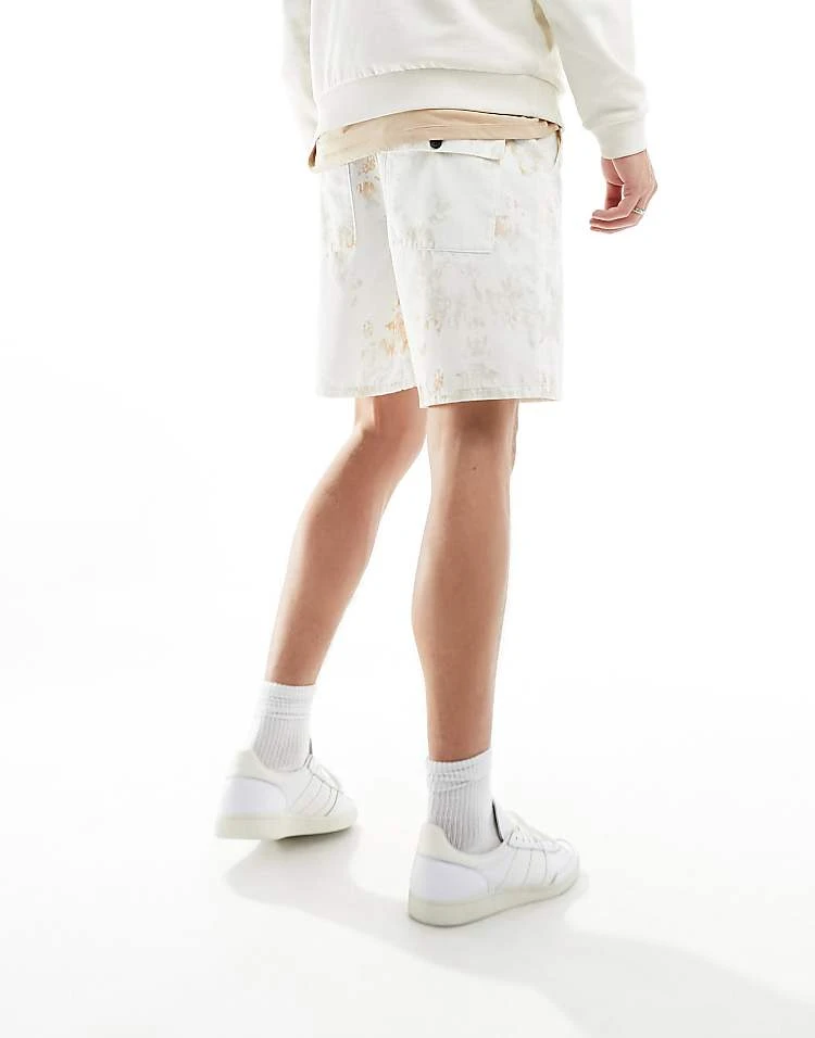 Farah Tie Dye Shorts In Cream For Men - Image 2
