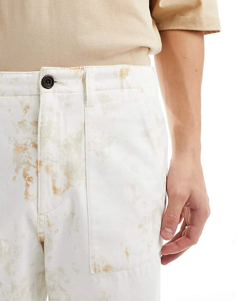 Farah Tie Dye Shorts In Cream For Men - Image 5