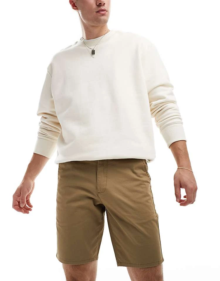 Farah Hawk Chino Short In Beige For Men - Image 6