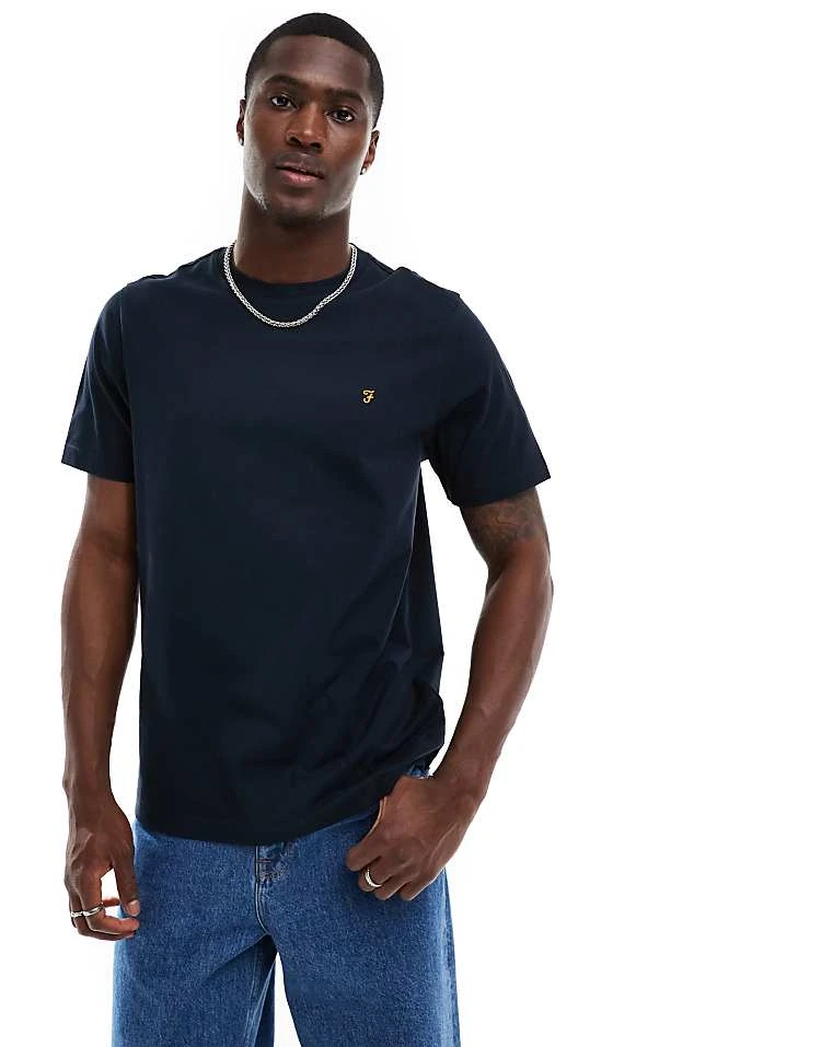 Farah Danny Short Sleeve T-shirt In Navy For Men - Image 5