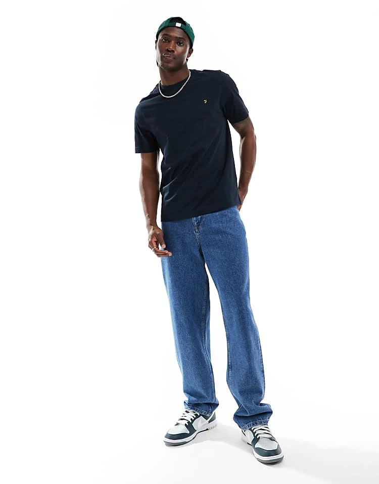 Farah Danny Short Sleeve T-shirt In Navy For Men - Image 4