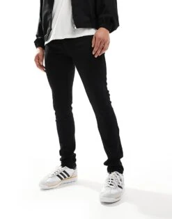 Farah Drake Slim Jeans In Black For Men