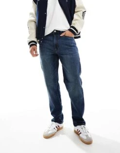 Farah Norwood Loose Jeans In Worn Indigo For Men