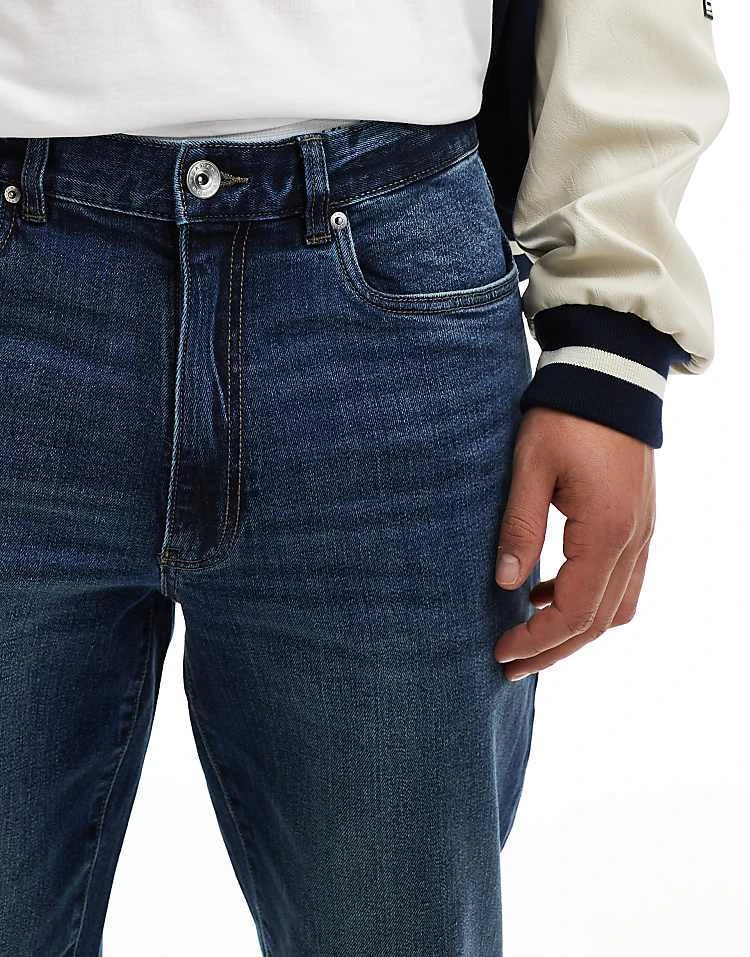 Farah Norwood Loose Jeans In Worn Indigo For Men - Image 3