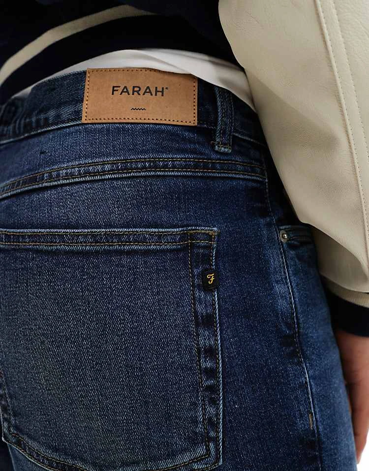 Farah Norwood Loose Jeans In Worn Indigo For Men - Image 5