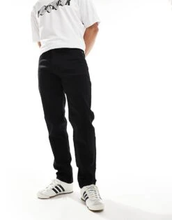 Farah Norwood Loose Jeans In Black For Men