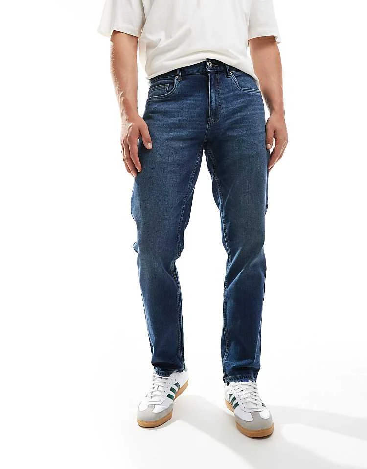 Farah Elm Slim Jeans In Denim Wash For Men Worn Rinse - Image 6