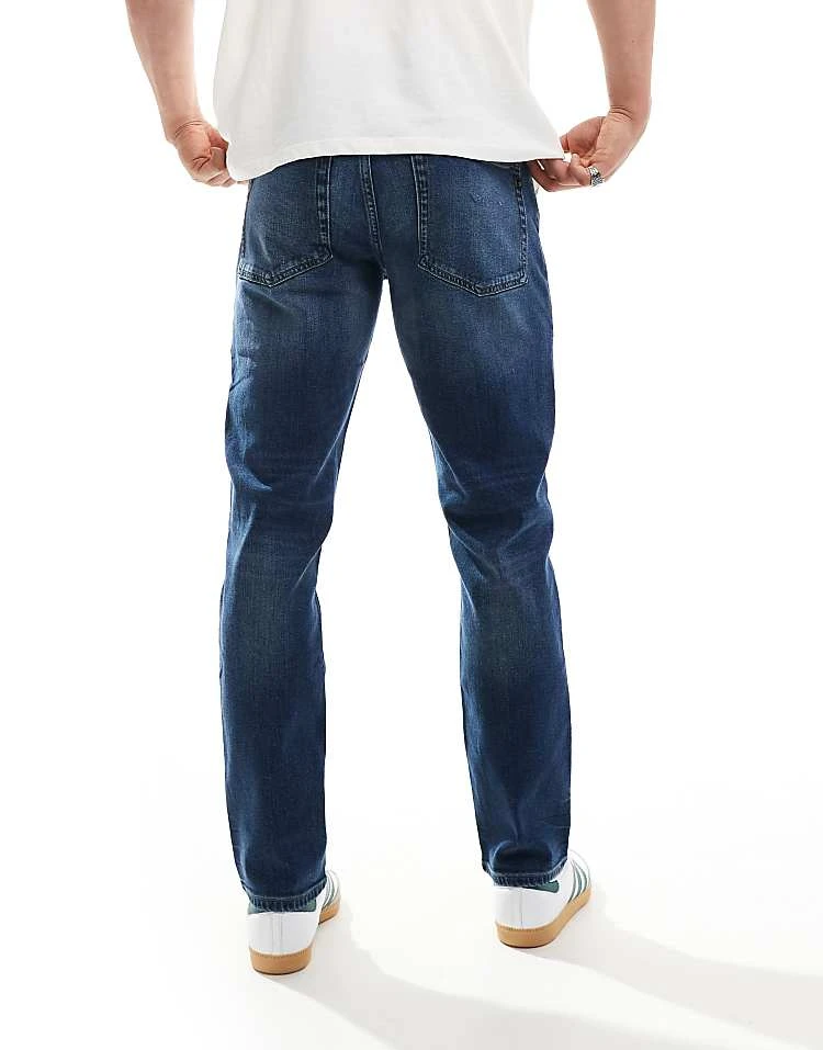 Farah Elm Slim Jeans In Denim Wash For Men Worn Rinse - Image 2