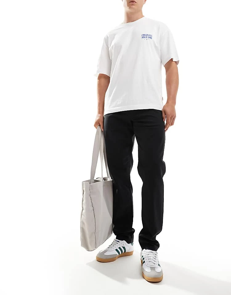 Farah Norwood Regular Fit Chino Trousers In Black For Men - Image 3