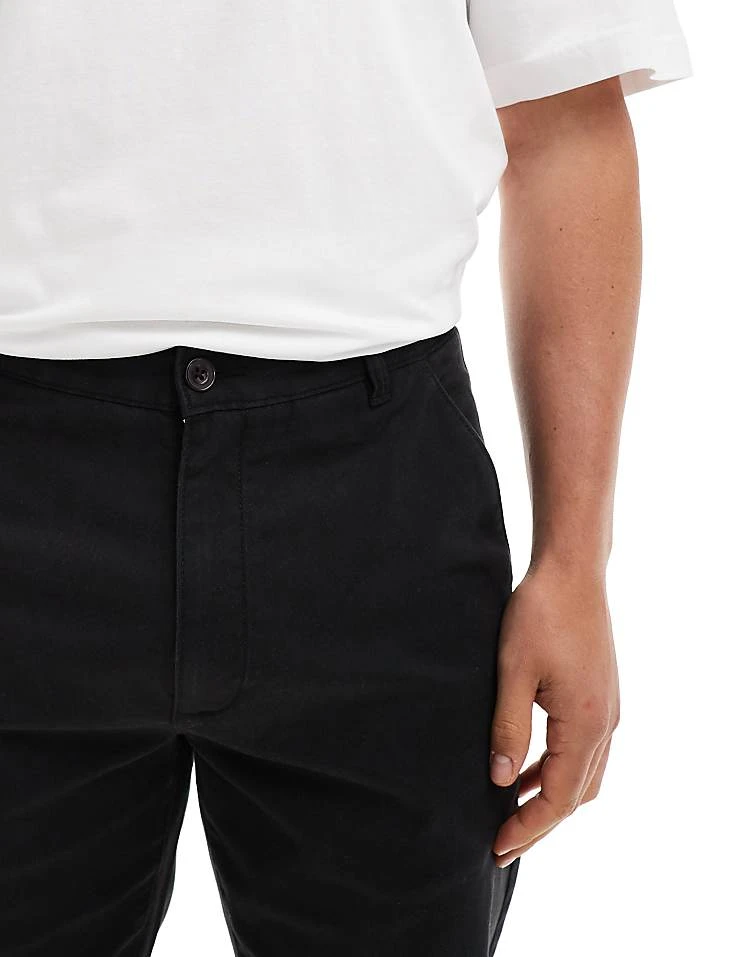 Farah Norwood Regular Fit Chino Trousers In Black For Men - Image 4