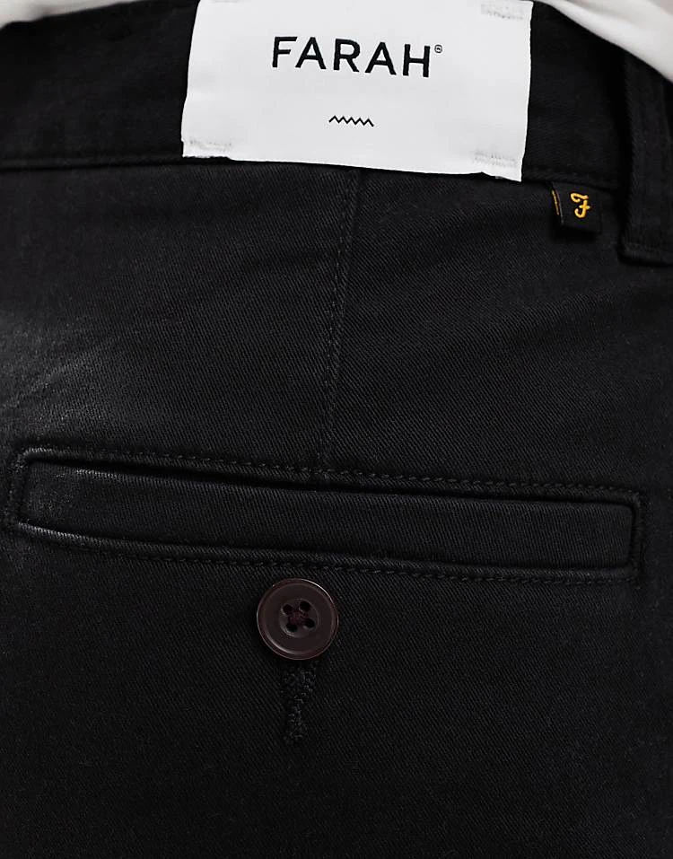 Farah Norwood Regular Fit Chino Trousers In Black For Men - Image 5