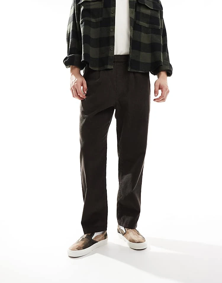 Farah Hawtin Tapered Fit Drawstring Cord Chino In Brown For Men - Image 6