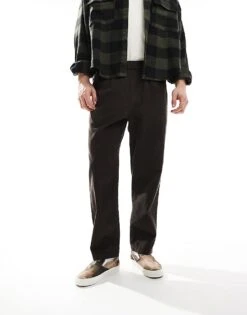 Farah Hawtin Tapered Fit Drawstring Cord Chino In Brown For Men