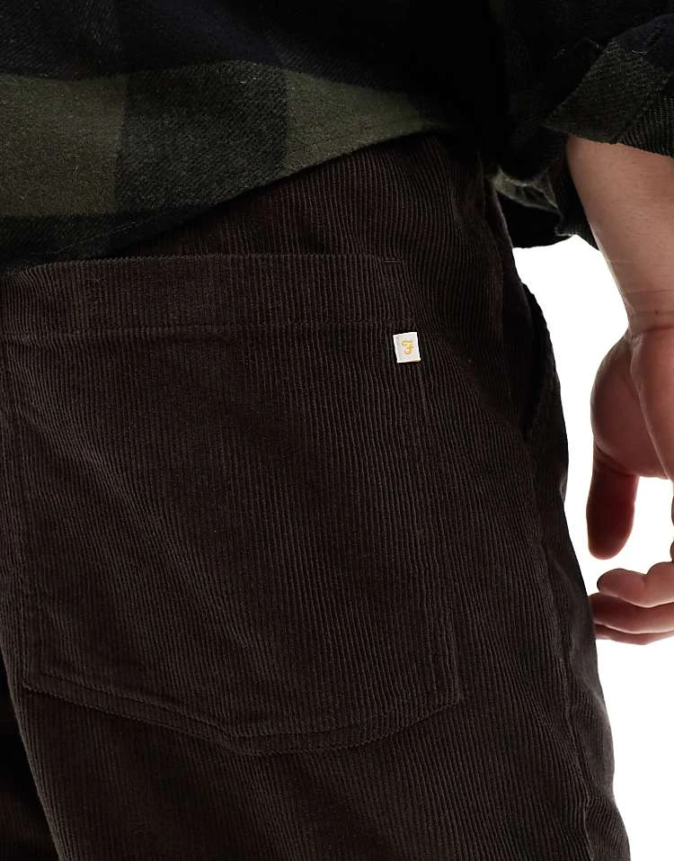 Farah Hawtin Tapered Fit Drawstring Cord Chino In Brown For Men - Image 4