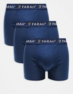 Farah 3pack Boxers In Navy For Men