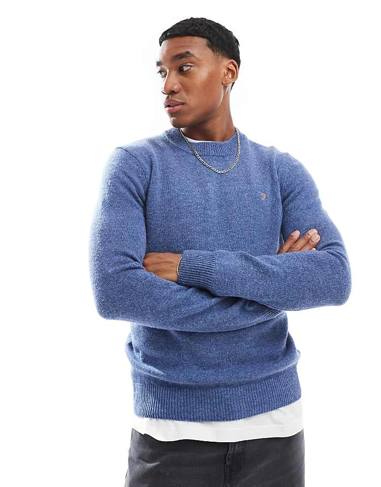 Farah Birchall Jumper In Light Blue For Men - Image 5