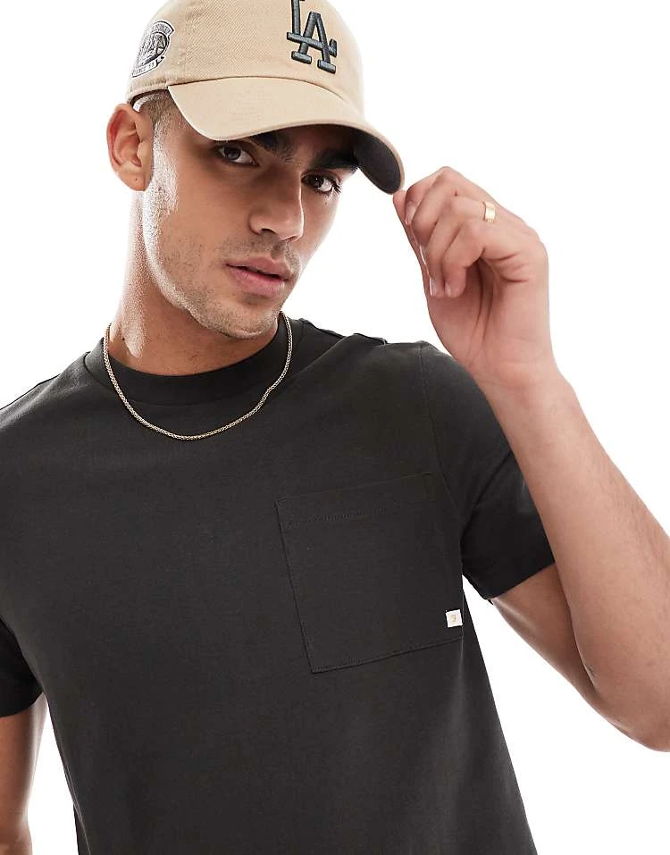 Farah Stacy Pocket T-shirt In Washed Black For Men - Image 3