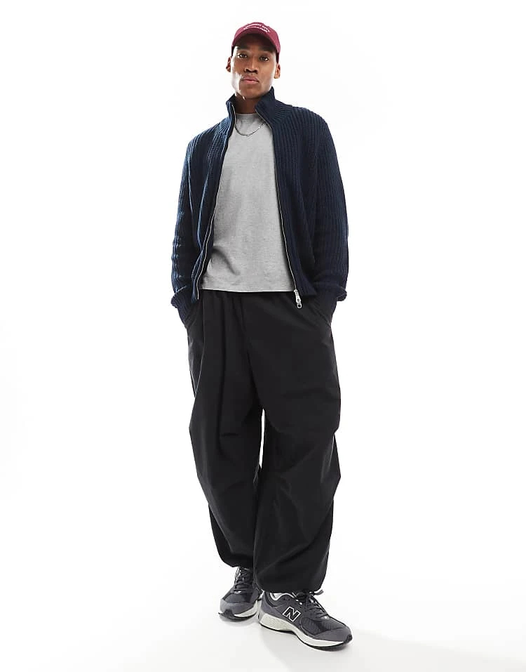 Farah Crestone Zip Through Jumper In Navy For Men - Image 2