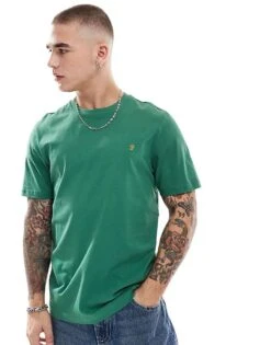 Farah Danny T-shirt In Green For Men