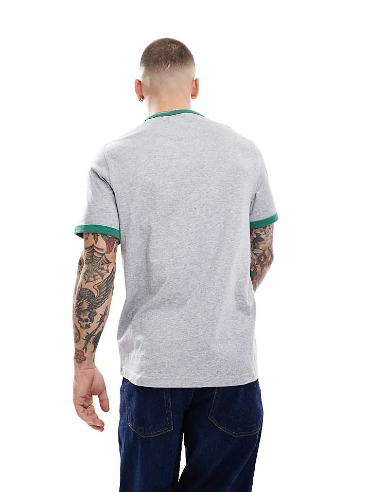 Farah Groves Ringer T-shirt In Grey And Green For Men - Image 2