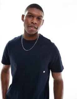 Farah Stacy Pocket T-shirt In Navy For Men