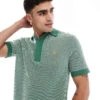 Farah Sandford Knited Polo In Green For Men